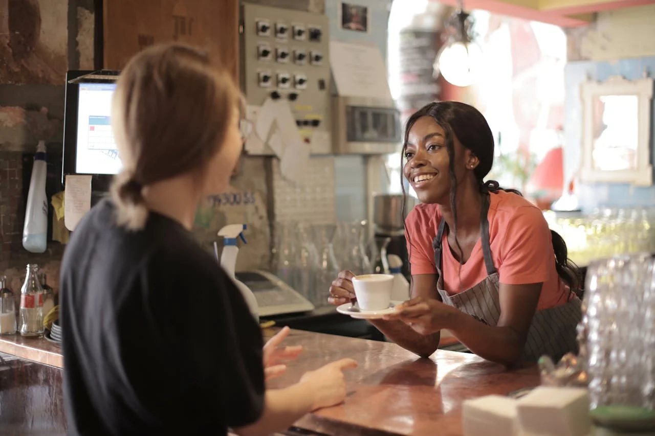 Cafe using Echo Points for loyalty and review collection